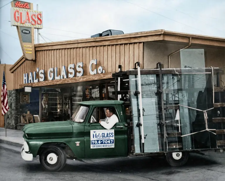 Hal's Glass vintage truck — original 1946 service vehicle